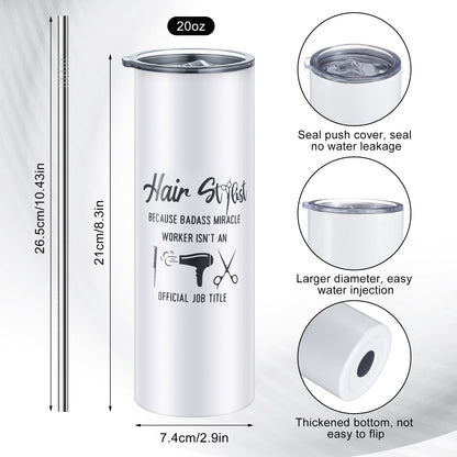 Sieral 3 Pcs Beauty School Graduation Gifts Best Hair Stylist Gift for Women Including Insulated Tumbler with Lid Stainless Steel Mug for Hairdresser Appreciation Gifts