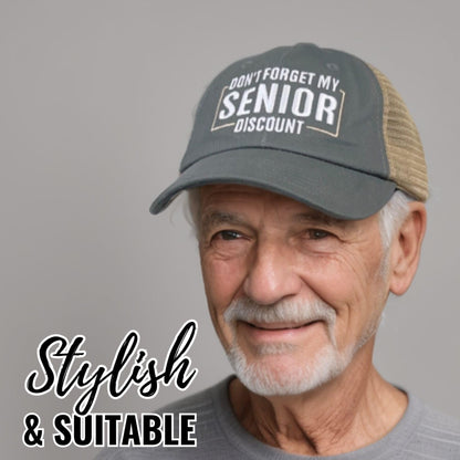 InnoBeta Senior Citizen Gifts Cap for Men, Funny Adjustable Embroidered Hat Gifts for Old People