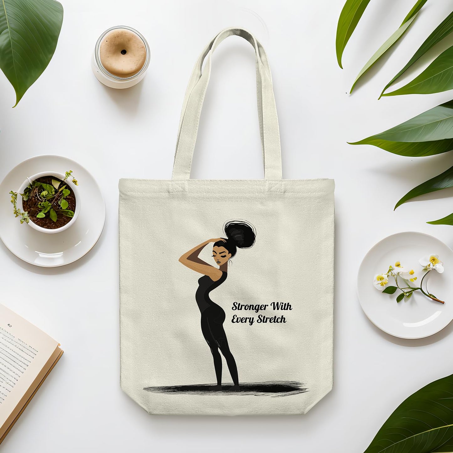 itgowisa Tote Bag for Women, Reusable Zippered Canvas Bag with Handles Pocket Thick Canvas, for Grocery Shopping Beach Gift