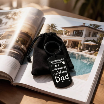 Father's Day Keychain for Dad from Daughter Son, Sentimental Gift for Husband, Birthday Christmas Thanksgiving Gift Idea