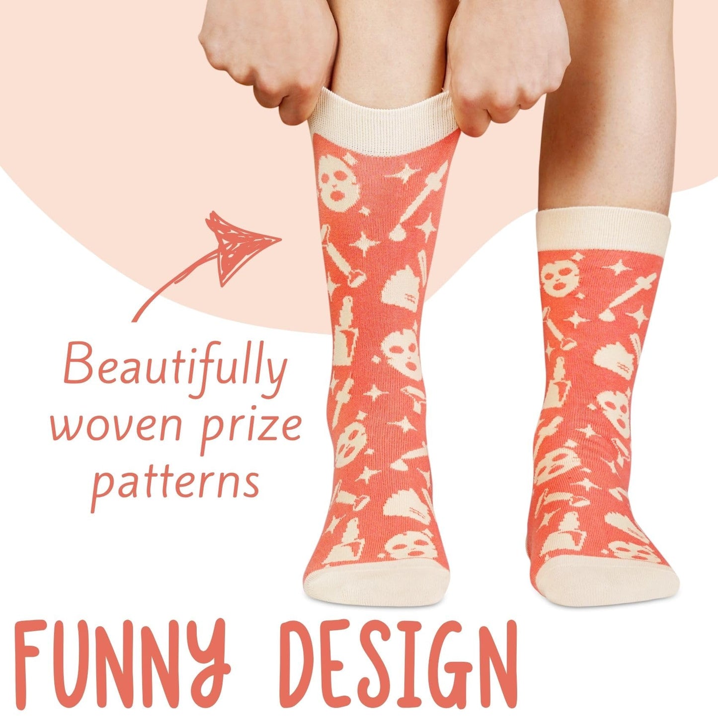 InnoBeta Esthetician gifts for Women, Funny Beauty Magician Gifts, Perfect for Birthday & Christmas, One Size Crew Socks