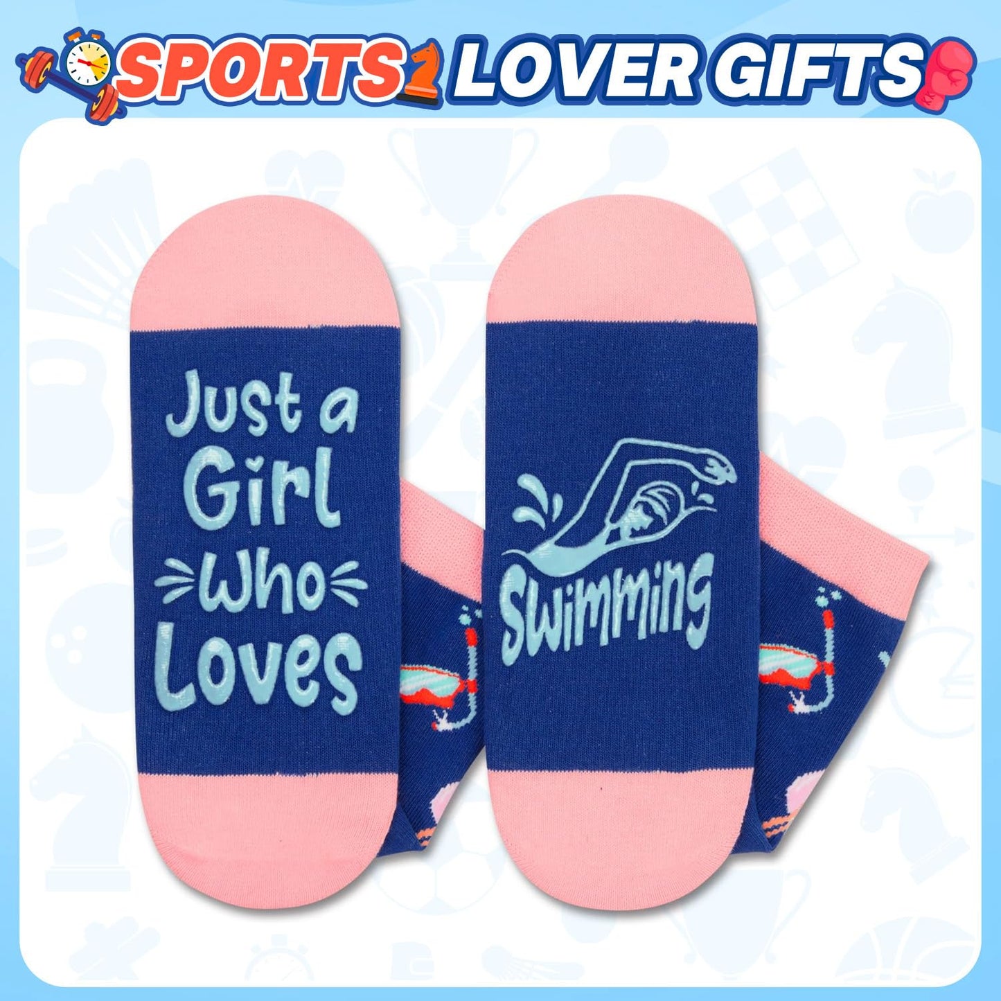 Zmart Funny Socks - Cheerleader Tennis Swimming Hiking Running Gifts for Girls