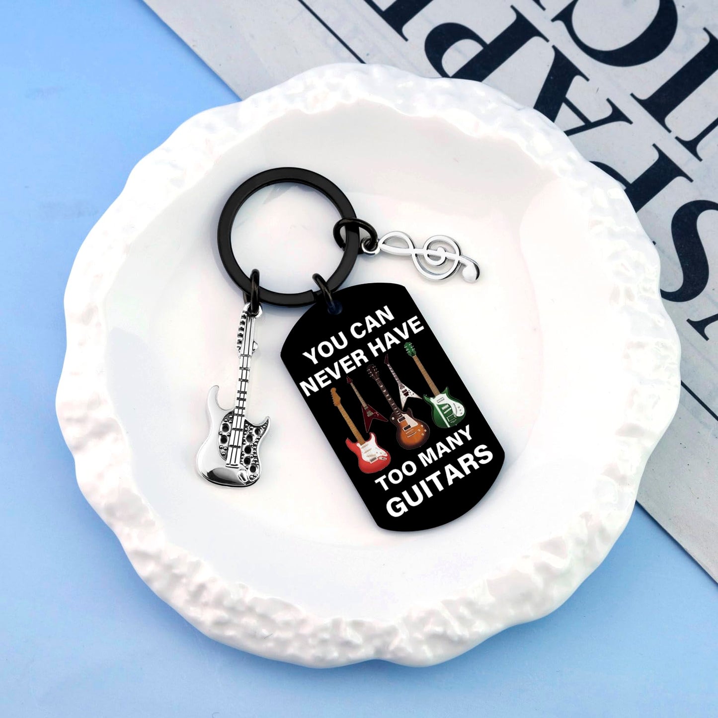 Guitar Gifts for Men Music Gift for Women Guitar Keychain Guitar Accessories Gift for Men Cool Gifts for Music Lovers Guitars Stuff Presents for Musicians