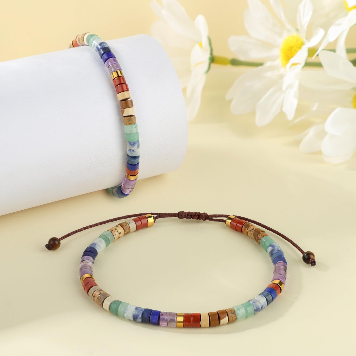 JoycuFF Inspirational Gifts for Women Get Well Soon Thinking of you Gift for Women Healing Natural Stone Bracelets