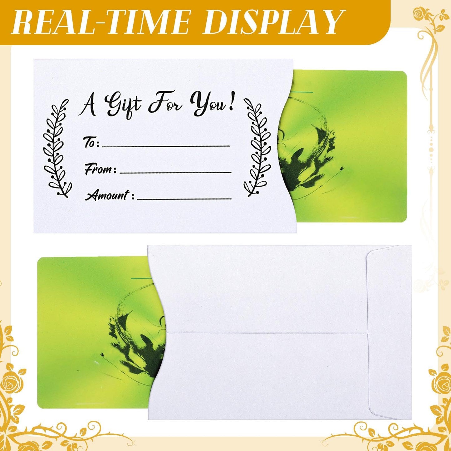 Yinder 600 Pcs Gift Card Envelopes Bulk Thank You Gift Card Sleeves Appreciation Mini Money Cash Envelopes for Blank Hotel Credit Protector for Holiday Party Business, 3.54 x 2.36 Inches(White)
