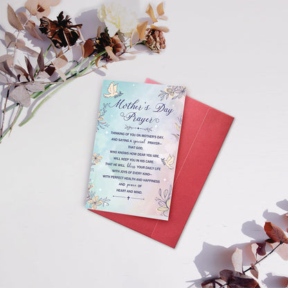 SuperShunhu Religious Mother’s Day Prayer Card, Christian Blessings Card for Mom, Faith-Based Mother’s Day Card with Prayer & God’s Love, Blessed Mother’s Day Wishes