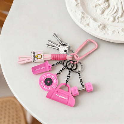Dumbbell Keychain Set Gym Accessories for Women and Men Fitness Gifts, a Cute Mini Set for Gym Lovers & Couples