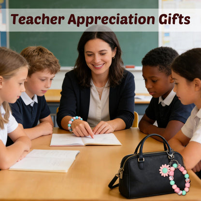 4 Pack Teacher Appreciation Gifts in Bulk, Teacher Gifts for Women with Silicone Sunflower Keychains, Thank You Gifts for Teacher Appreciation Week End of Year Christmas Valentines from Student