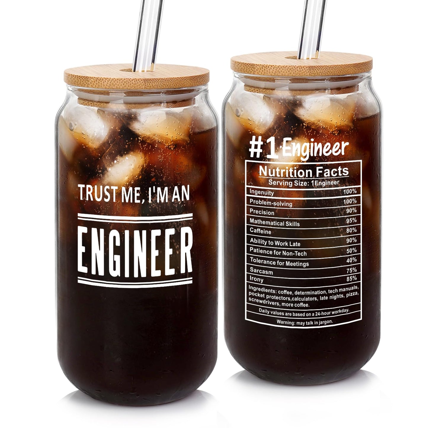 ANOTION Engineer Mug Engineer Gifts for Him - Valentines Day Gifts For Him Gag Gifts Cute Glass Cups Gifts for Engineers Gifts for Men Birthday Gifts Unique Gifts for Him
