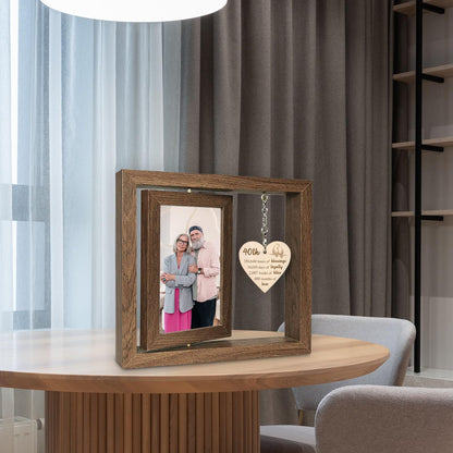 EYITUPC 40th Wedding Anniversary Picture Frame Gifts, 40 Year Anniversary Frame for Couples Parents (Display Two 4x6)