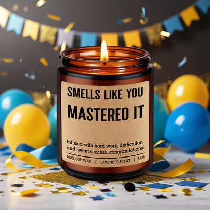 Fairy's Gift Grad Candle, Masters Degree Graduation Gifts for Her Him, 2026 Graduation Gifts for Masters Degree Women Men, Congratulations Presents for MBA Graduates, Congrats Presents for Masterate