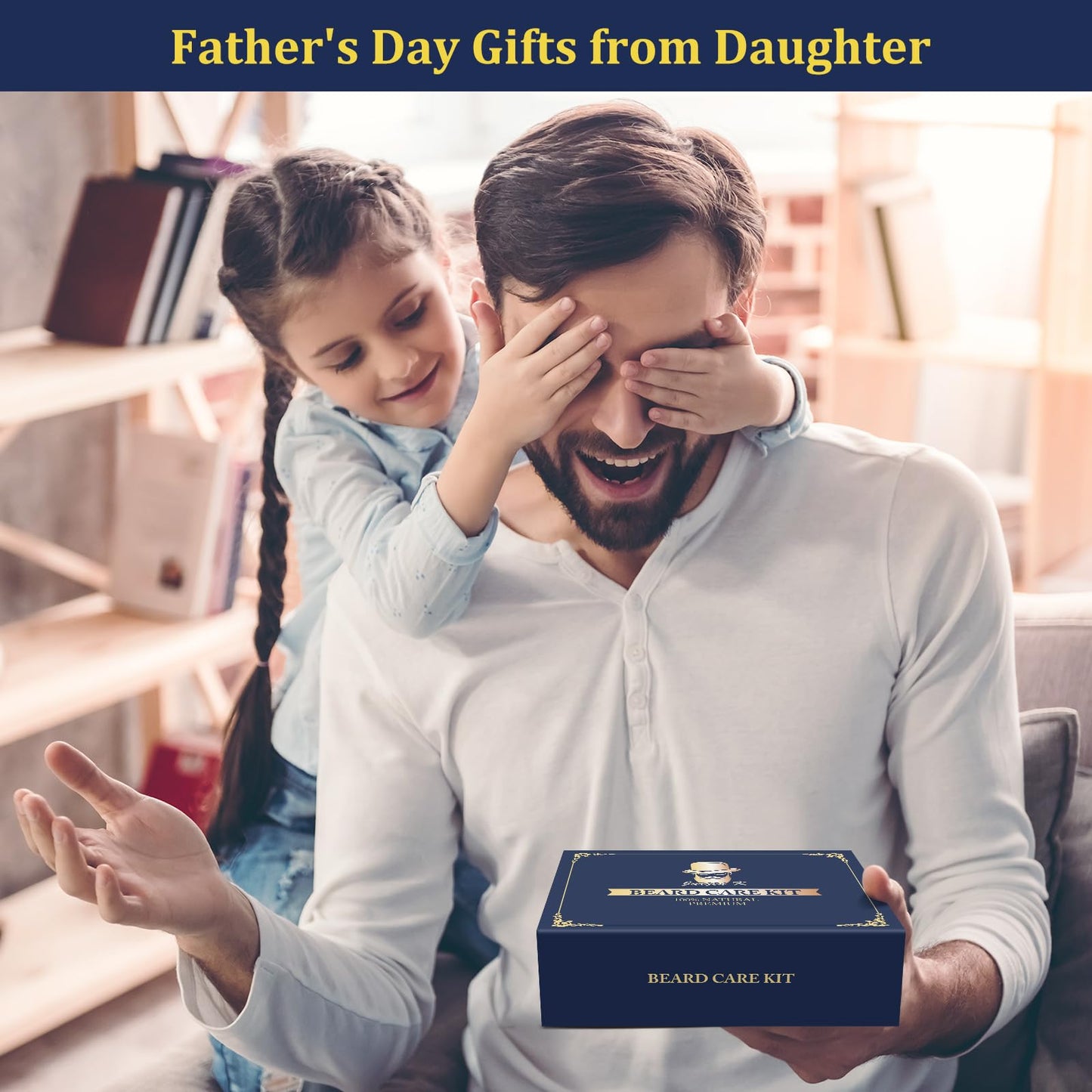Gifts for Men, Beard Kit for Men's Daily Grooming & Care, Moisturize & Soften Facial Hair, Men's Self Care Set w/Beard Oil, Dad Day Gifts Fathers Day, Birthday Gifts for Husband Boyfriend Dad Son