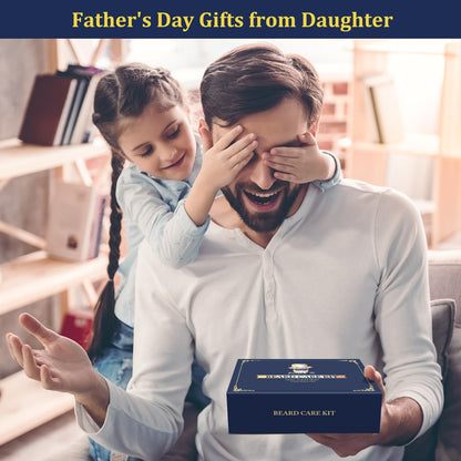 Gifts for Men, Beard Kit for Men's Daily Grooming & Care, Moisturize & Soften Facial Hair, Men's Self Care Set w/Beard Oil, Dad Day Gifts Fathers Day, Birthday Gifts for Husband Boyfriend Dad Son