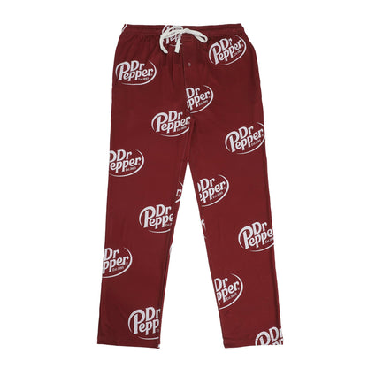 Dr Pepper Soda Logo All-Over Print Men's Sleep Pajama Pants