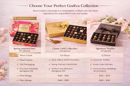 Godiva Assorted Chocolate Creations Spring Box 27 Pieces