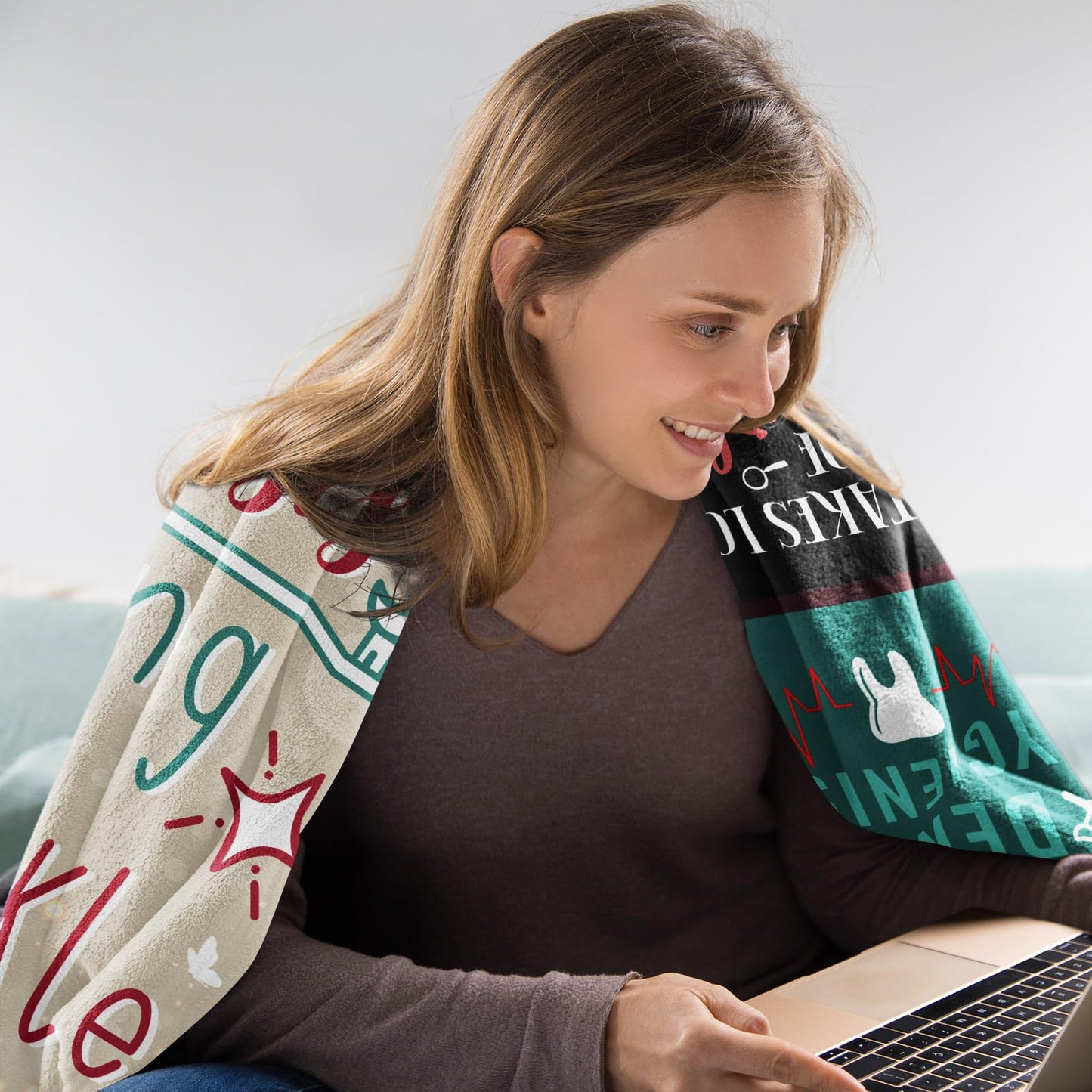 ZWERIVP Dental Hygienist Gifts for Women, Gifts for Dental Hygienist, Dental Hygiene Present, Dental hygien Birthday Present for Women, Dental Hygienet Appreciation Throw Blanket 60"X50"