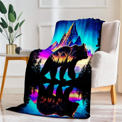 Bear Blanket Bear Fleece Throw Blanket Super Soft Fuzzy Plush Cozy Warm Bears Decor Stuffed Bedding Blankets Gift for Boys Girls Men Women Kids & Adult 50"X40"