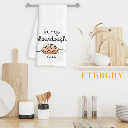 in My Sourdough Era Baking Kitchen Towels, Bread Maker Gifts, Gifts for Sourdough Bakers Baking Lovers Decorative Dish Hand Tea Towels for Bakery Kitchen, 16x24 Inch
