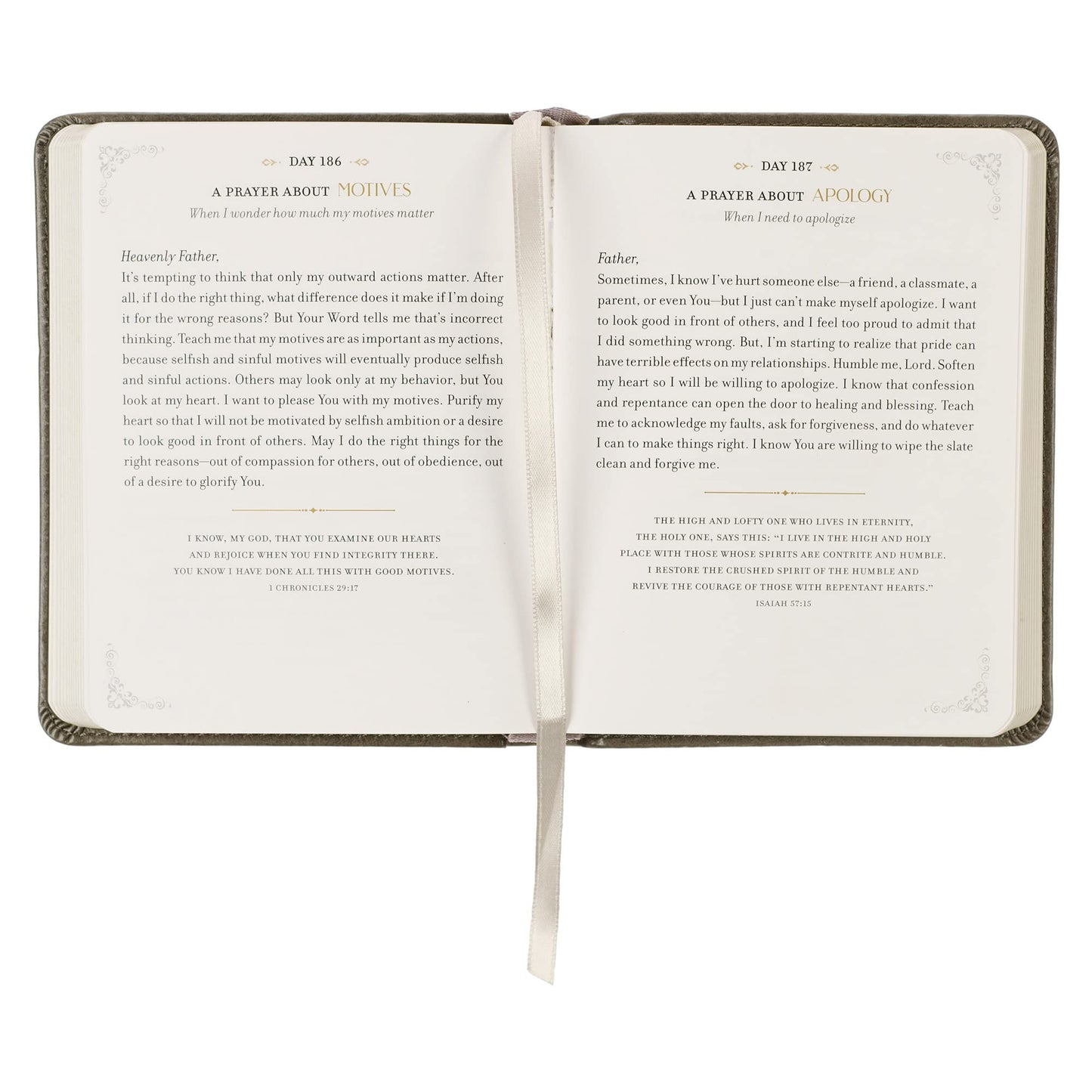 Daily Prayers for Graduates One Minute Devotions, Gray Faux Leather Flexcover