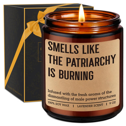 Miracu Anti-Patriarchy Candle, Feminist Gifts Women, Empowerment, Breakup, Mothers Day Birthday Liberal Gifts for Feminists Activists Lesbian Woman Her, Equal Womens Rights, Feminism Girl Power Decor
