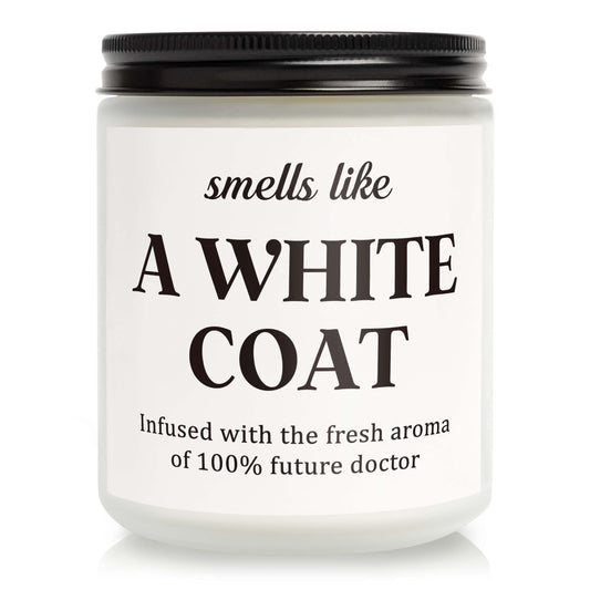 Future Doctor Candle, White Coat Ceremony Gifts, Doctors Day Gifts for Women, Medical Physician Assistant Gift for Medical School Students Graduation Med Student - Lavender Scented Candle (7oz)