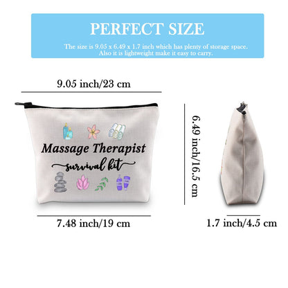 GJTIM Massage Therapy Graduation Gift Massage Therapist Survival Kit Zipper Pouch Makeup Bag (Survival Kit Massage Therapist bag)