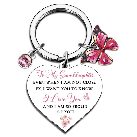 Granddaughter Mothers Day Gifts From Grandma To My Granddaughter Keychain Gifts For Birthday Thoughtful Graduation Gift For Granddaughters Adult Best Teen Grand Daughter Gift From Grandmother