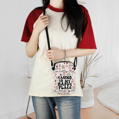 ENSIANTH Casino Player Crossbody Bag Casino Gambler Gift Poker Player Messenger Bag Gambling Lover-777 Slot Machine Gift