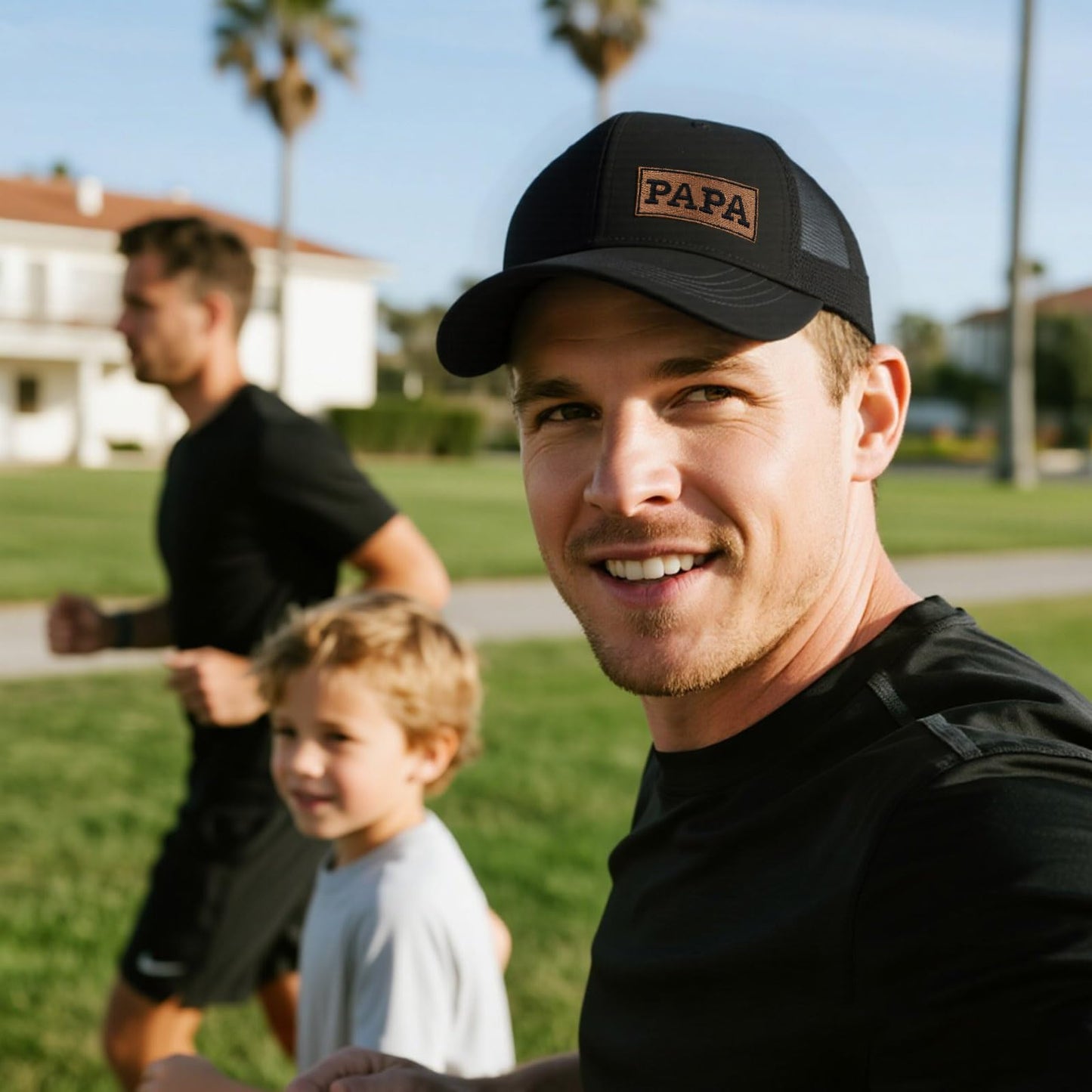 Papa Gifts, Papa Hats for Men Fathers Day Embroidered Letters Adjustable Baseball Cap Black