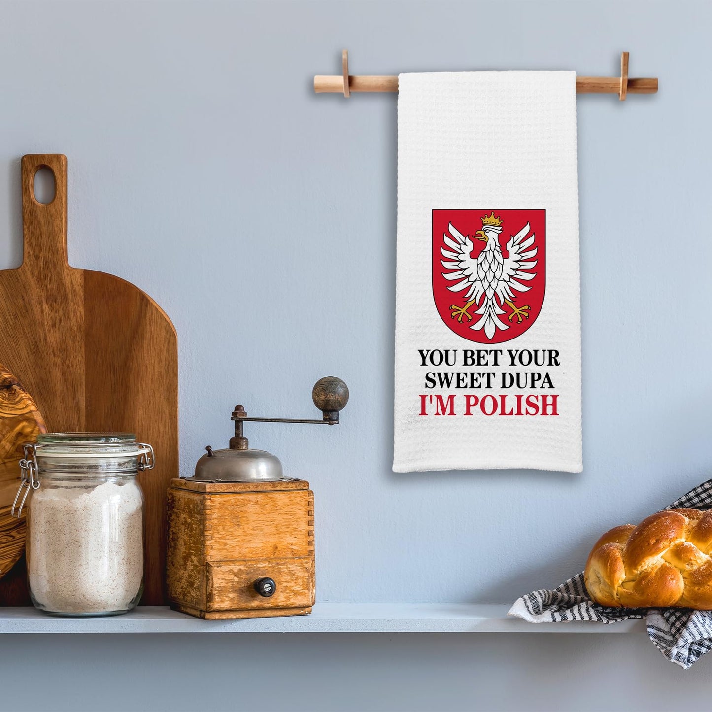 Funny Saying Kitchen Towels, You Bet Your Sweet Dupa I'm Polish Dishcloths, Polish Gifts for Women Men, Poland Flag Decorative Tea Towels, Sweet Housewarming Gifts for Hostess Friend Bestie
