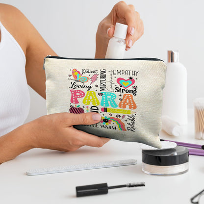 Paraprofessional Appreciation Gifts, Paraprofessional Makeup Bag, Paraprofessional Makeup Cosmetic Pouch