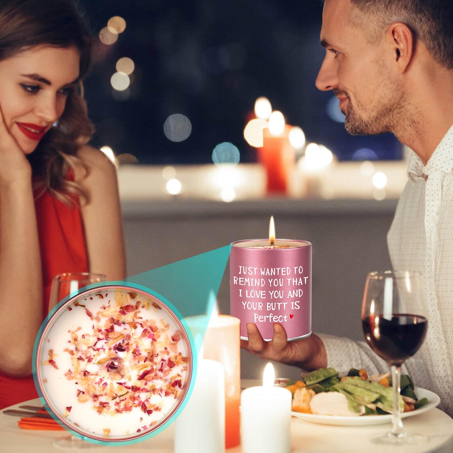 Valentines Day Gifts for Girlfriend Her Christmas Stocking Stuffers Gifts for Wife Women Sisters Mom Funny ldeas Scented Candle for Anniversary Friendship Celebration Birthday Galentines Day