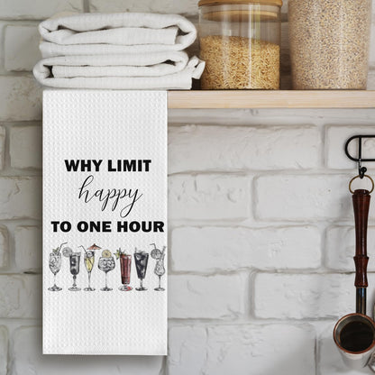 Cocktail Gifts Kitchen Towels, Gifts for Cocktail Lovers Dish Tea Towels for Kitchen Decor, Happy Hour Trendy Cocktails Decorative Hand Towel for Bar Cart, 16x24 Inch