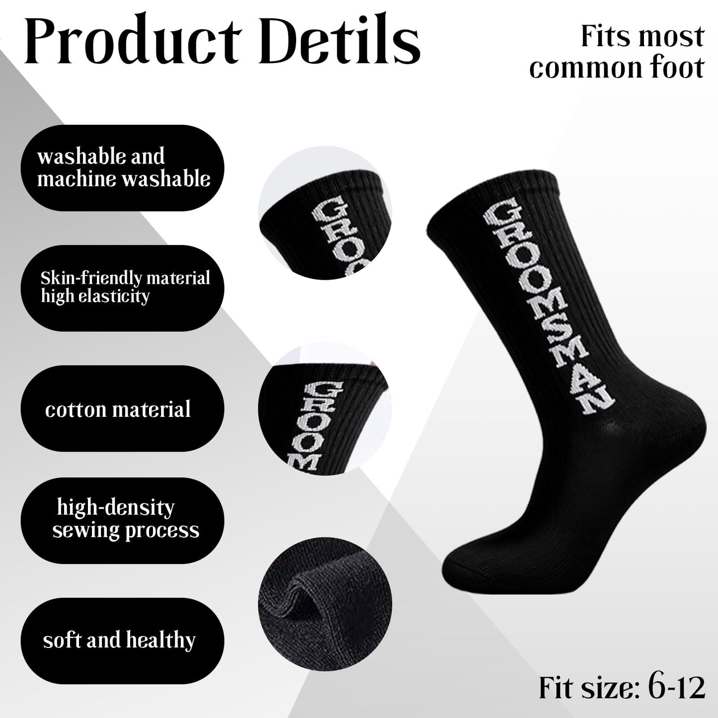 10 Pcs Groomsmen Gifts Funny Socks for Wedding Gifts Best Man from Groom