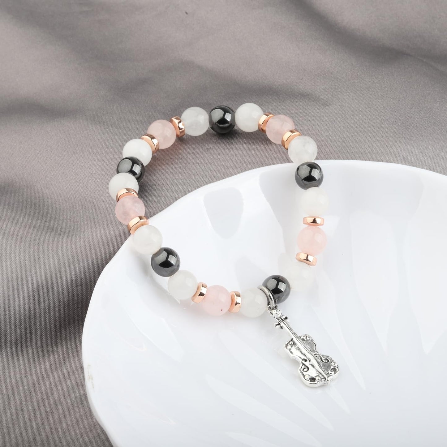 WSNANG Violin Charm Bracelet - Jewelry Gift for Violin Lovers & Music Enthusiasts