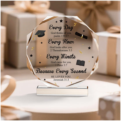 2026 Graduation Christian Gifts for Her Inspirational Acrylic Gifts Women Men College High School Graduation Gifts, Masters Degree Graduate Gifts Decor