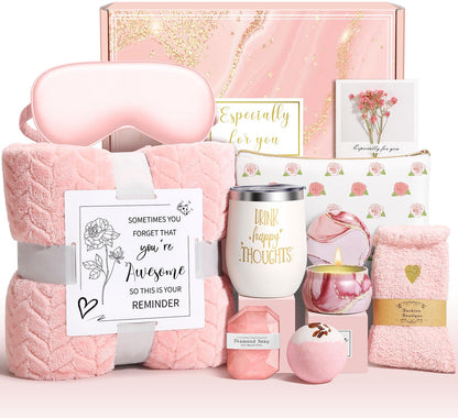 Wasocol Happy Birthday Gifts for Women Mom Grandma Wife Best Friend Sister Her, Unique Relaxing Self Care Package Spa Gift Baskets for Women