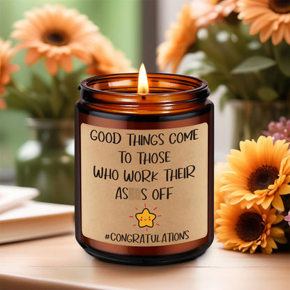Fairy's Gift Congratulations Candles, Congrats, New Job Promotion Gifts for Women Men, Friend, Coworker, Work Bestie, Funny New Business Owner Congrats Gifts, Congratulations on Your Promotion
