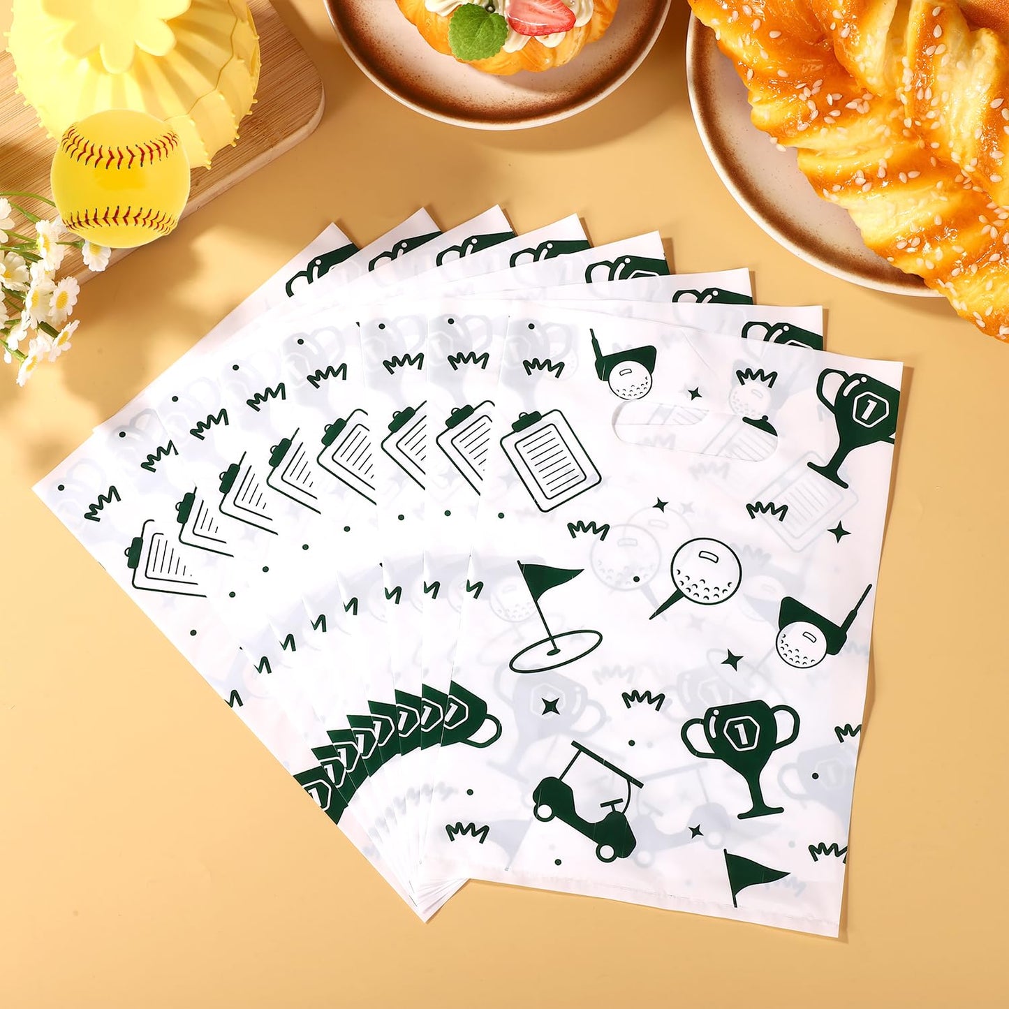 50pcs Golf Gift Bags, Golf Themed Party Decorations Candy Goodie Bags for Men Women Birthday Sports Events Party Favor Supplies