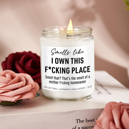 Younift Funny Scented Candle, House Warming Gifts New Home, Housewarming Gifts for Women, Men, Couple, New Homeowner - First Apartment Essentials - Closing Presents for Home Buyers - 9 oz