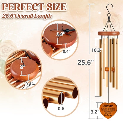 Gifts for Grandma, Grandma Birthday Gifts from Grandkids, Grandma Gift Wind Chimes, Mothers Day Grandma Gift, Present for Grandmother from Granddaughter Grandson Grandchildren