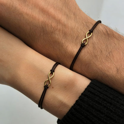 Glowvibe Bronze 8th Anniversary Wedding Gifts,Matching Bracelets For Couple 8th Anniversary Present for Him and Her Bracelets Infinity Knot