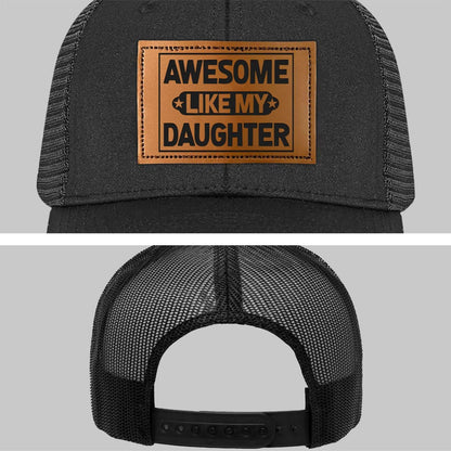 BETHEGIFT Fathers Day Gift for Dad from Daughter - Awesome Father Trucker Hat - Dad Birthday Gifts from Daughter - Adjustable Mesh Baseball Cap for Men, Papa, Stepdad