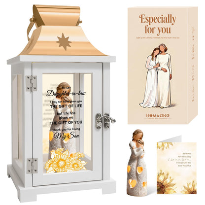 Daughter in Law Mothers Day Lantern Gift from Mother in Law to My Daughter in Law Figure Lantern Surprise, Christmas, Birthday Gift for Daughter in Law