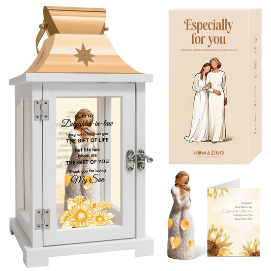Daughter in Law Mothers Day Lantern Gift from Mother in Law to My Daughter in Law Figure Lantern Surprise, Christmas, Birthday Gift for Daughter in Law