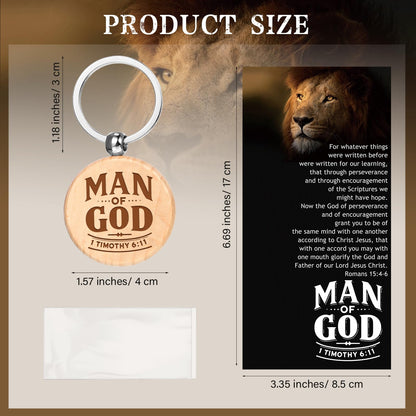 Landical 15 Sets Father Day Man of God Gifts for Men Christian Baptism Gifts, 15 God Keychains 15 Bible Verse Ballpoint Pens 15 Cards Pastor Appreciation Favors for Church Father's Day Supplies