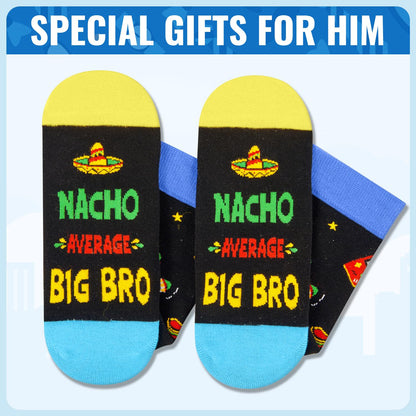 HAPPYPOP Novelty Family Gifts - Gifts for Big Bro Dad Uncle, Funny Socks for Him