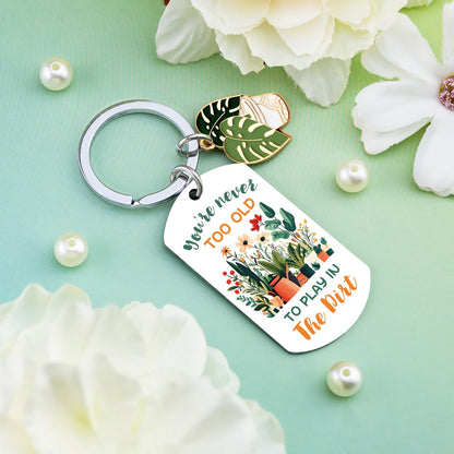 Funny Gardening Gifts for Women Mom Nana Friend Coworker Plant Lover Gifts Garden Decor Accessories Plant Keychain for Birthday Christmas Retirements Mother Day