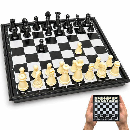 Travel Chess Set Magnetic Portable Folding Board - Small Mini Pocket Chess Set (X-Small / 5.9 Inch)