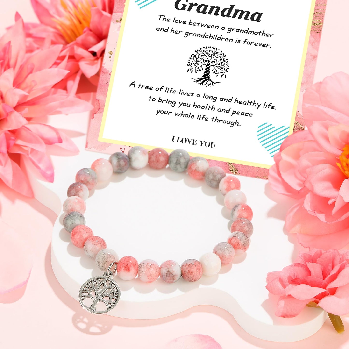 Grandma Gifts for Grandma Birthday Gifts from Grandkids Unique New Grandmother Gift for Nana Gift Ideas for Grandmas Cool Presents for Grandmas Bracelet Tote Bag Cup Candle Socks Acrylic Puzzle